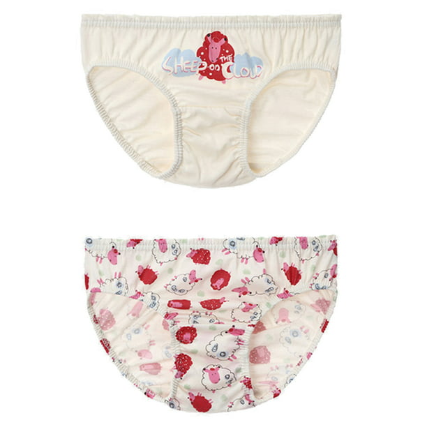 HiOrganic 100% Organic Cotton Toddler Girls Underwear Panty 2 Pack -5 3T-7